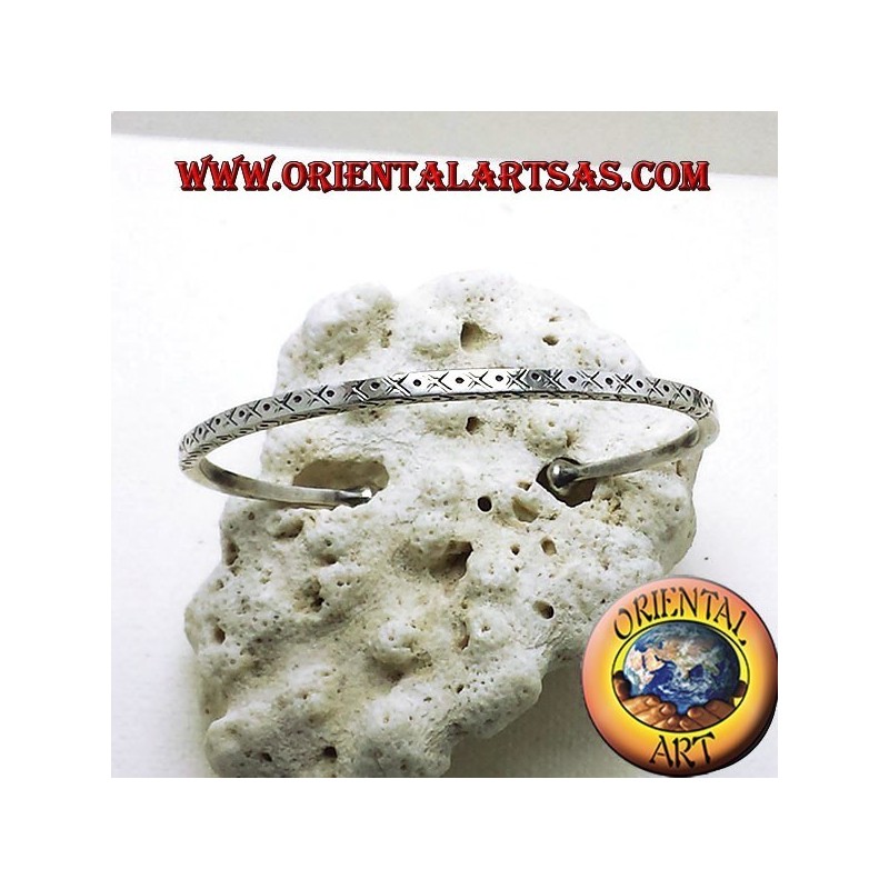 Starre Armband Handarbeit Silber