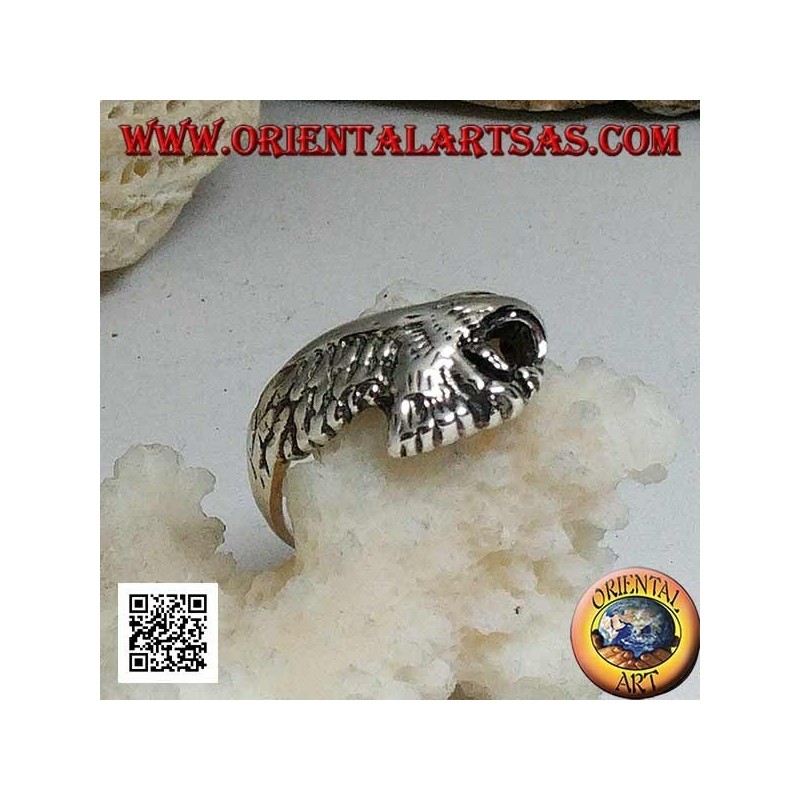 Bague en argent, aigle en patrouille (petit)