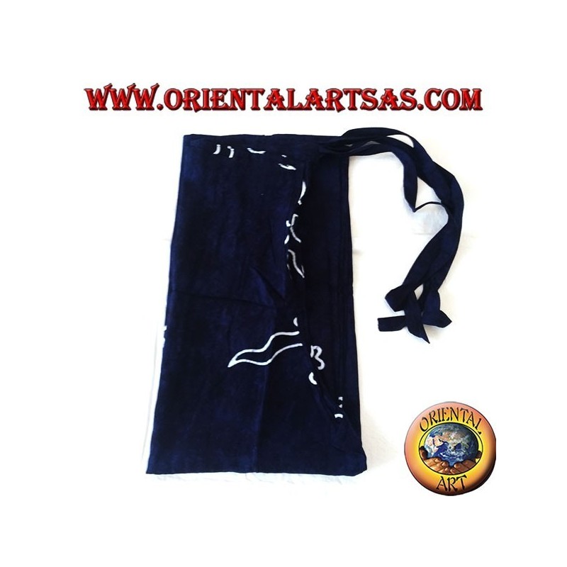 Pantapareo unisex lungo blu con  geko  bianco disegnato