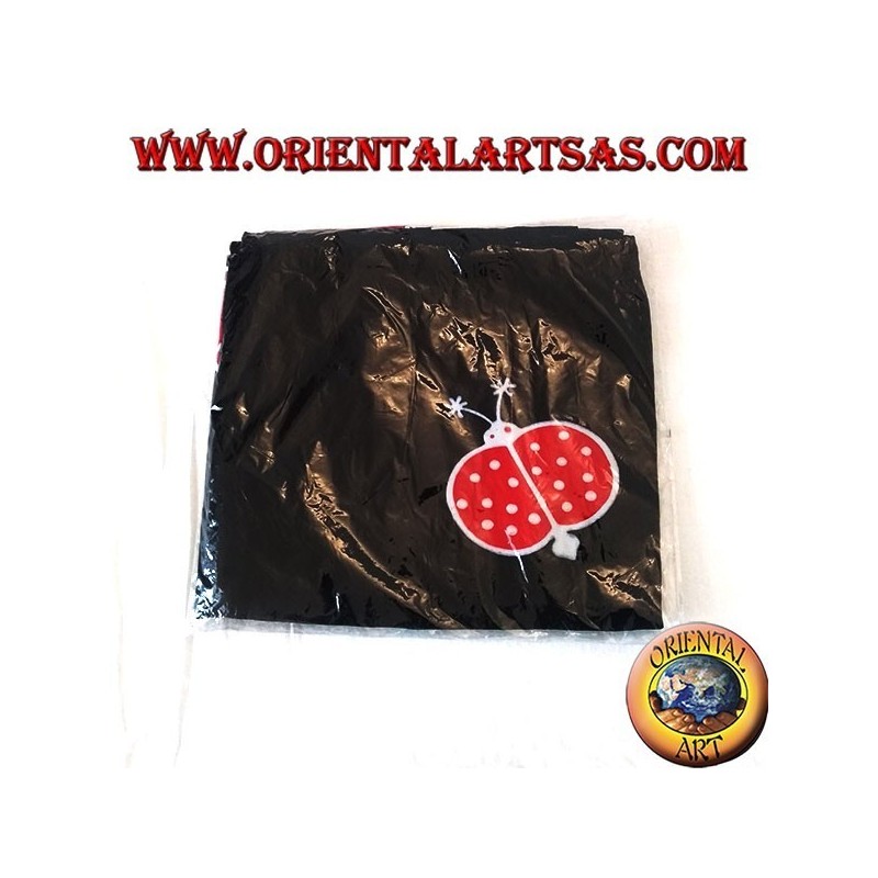 Pantapareo largo unisex del mar negro con diseños de mariquita roja y blanca