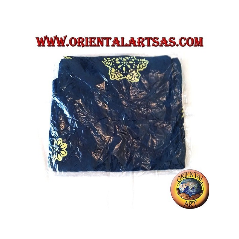 Blue sarong skirt with yellow flower designs