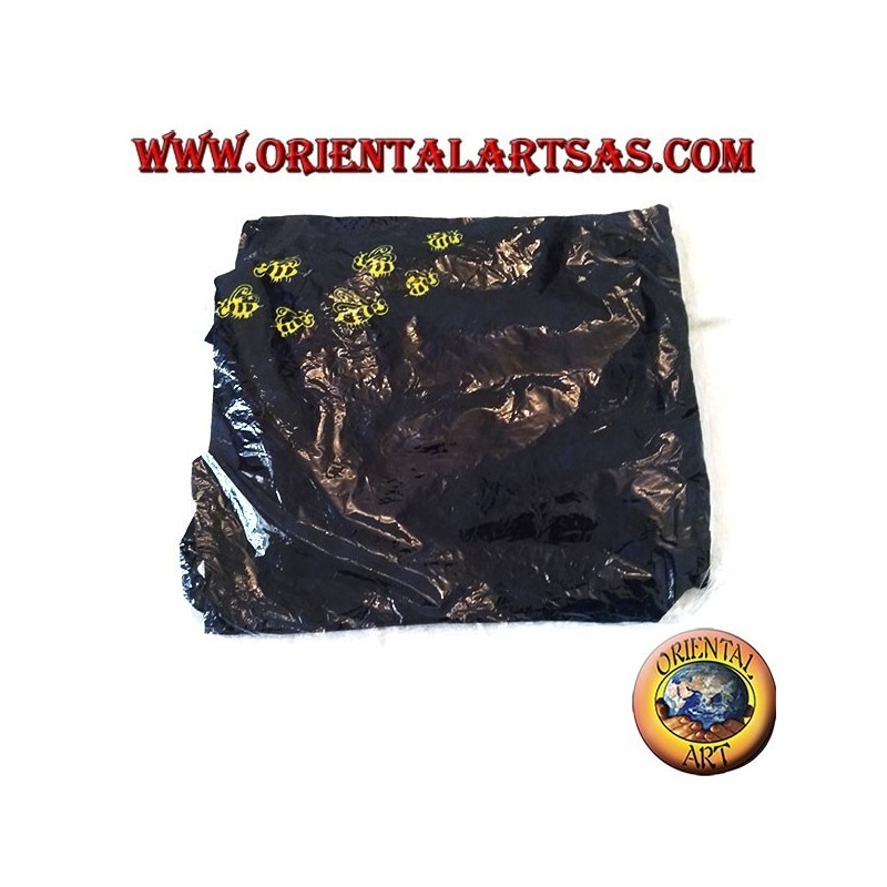 Blue sarong skirt with drawings of yellow bee swarms