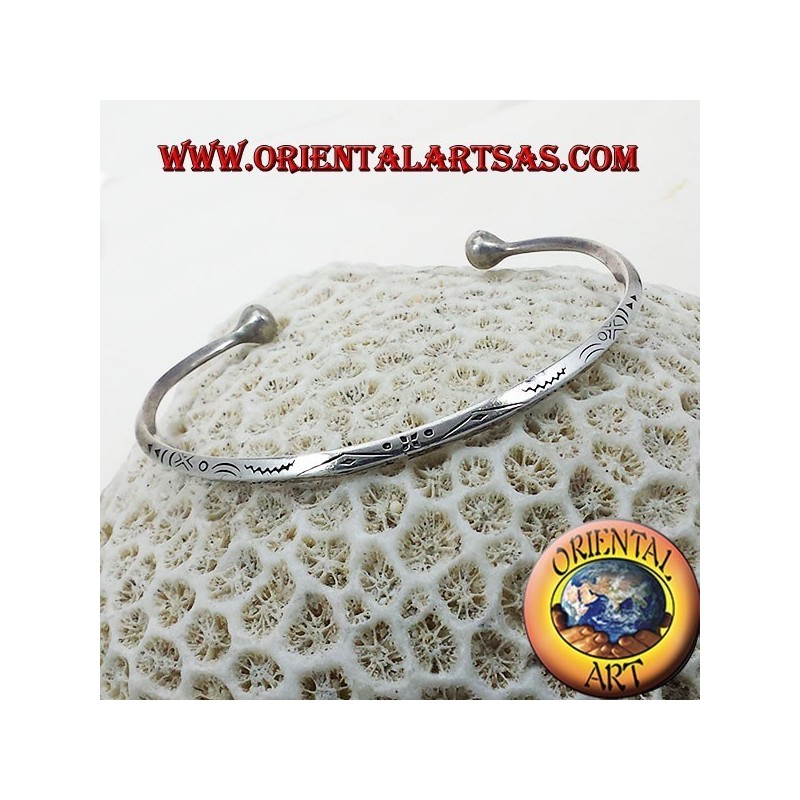 Dreiecks starren Armband Handarbeit Silber