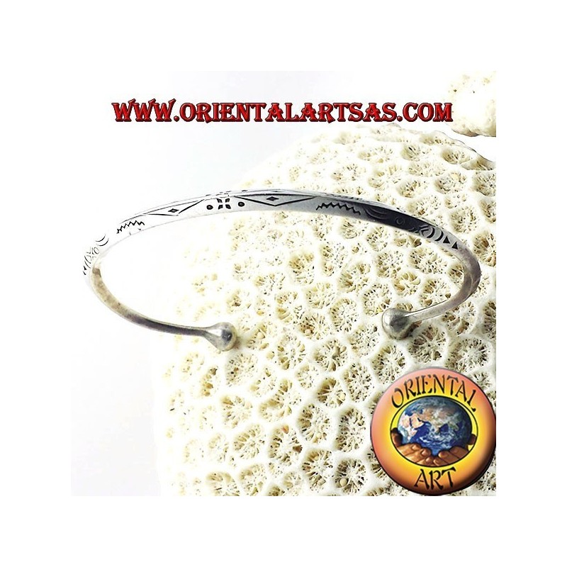 Dreiecks starren Armband Handarbeit Silber