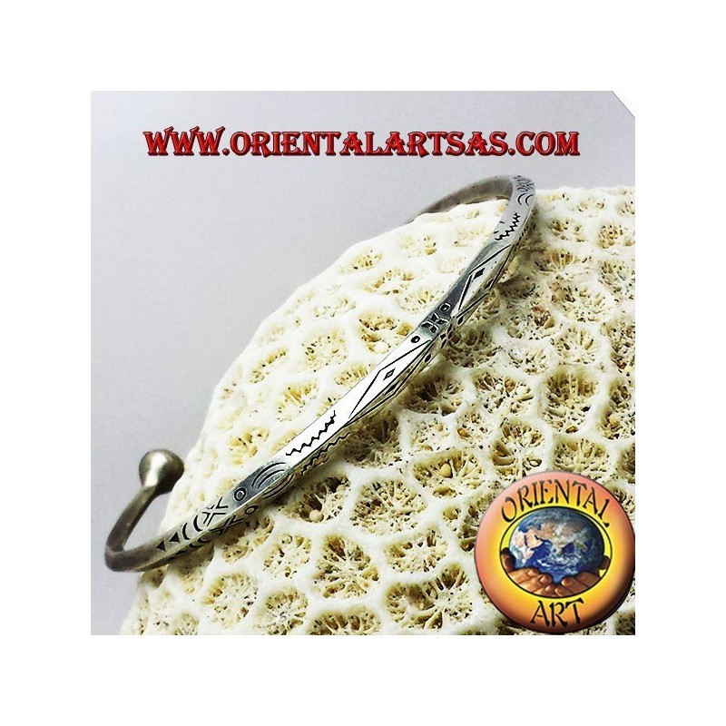 Dreiecks starren Armband Handarbeit Silber