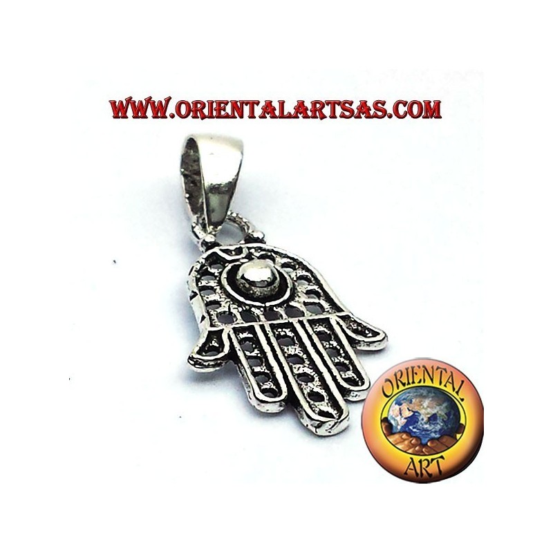 argent main pendentif de Fatima Hamsa