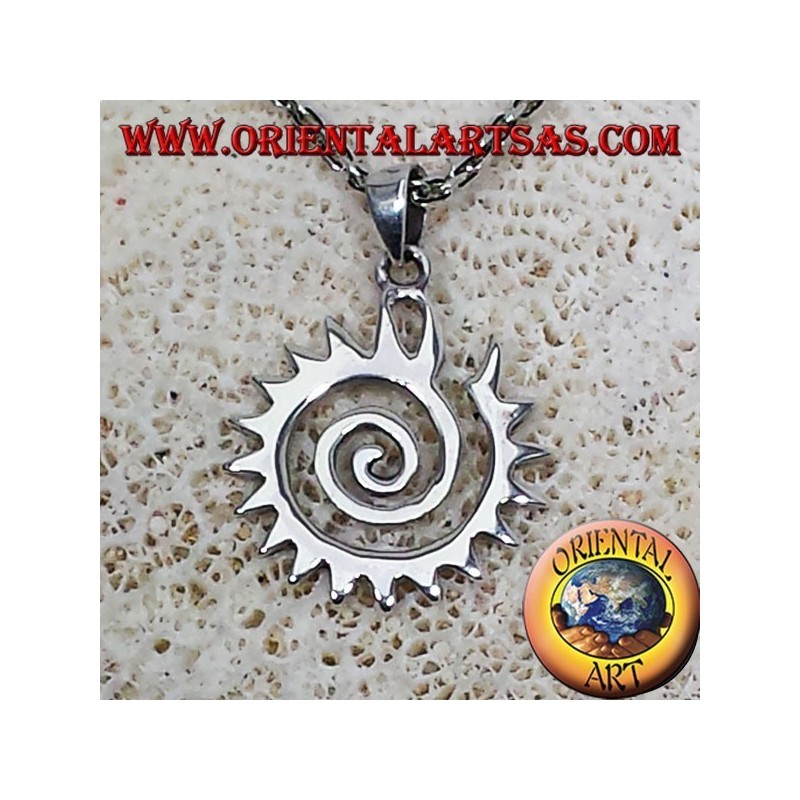 Zahn Spirale Anhänger in Silber