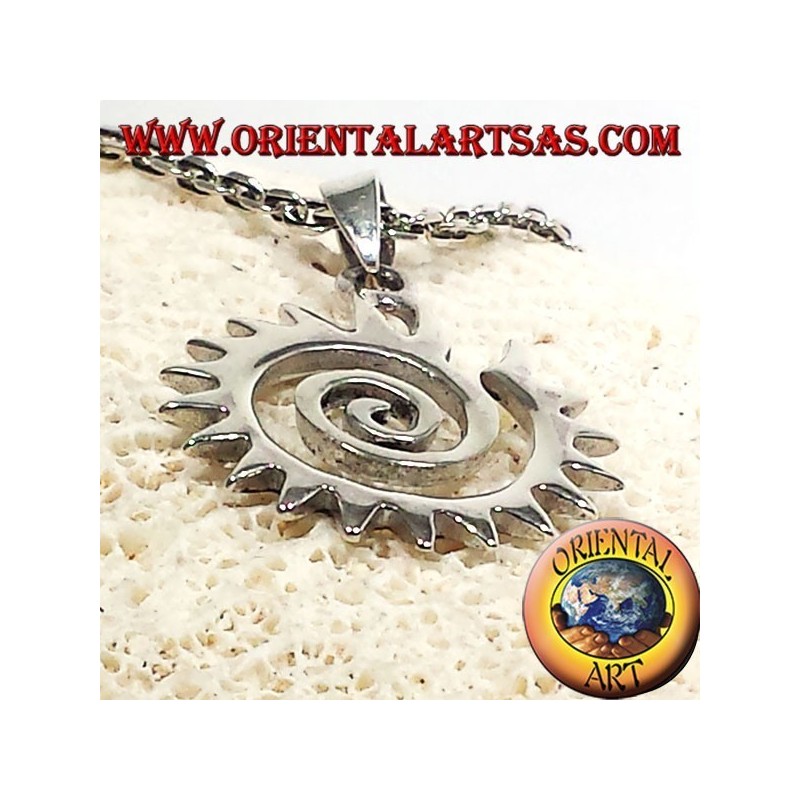 Zahn Spirale Anhänger in Silber