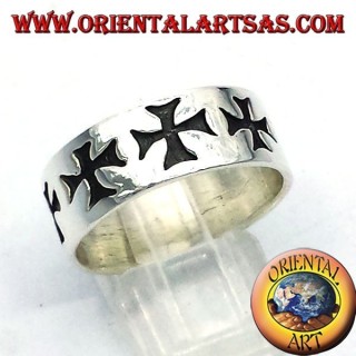 Ring Rekord Kreuz aus Silber Templar