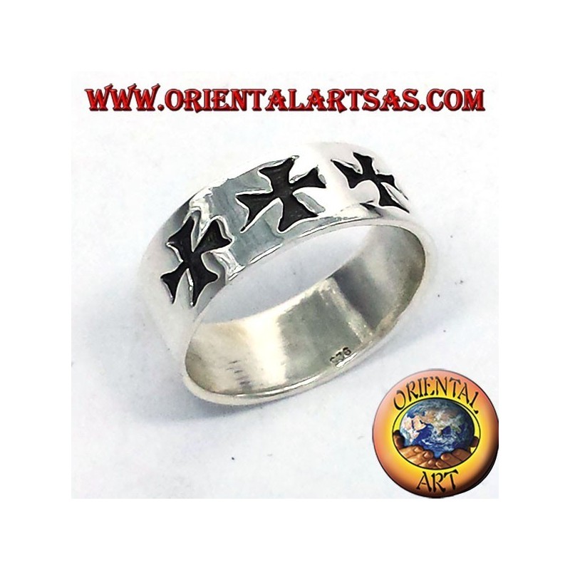 Ring Rekord Kreuz aus Silber Templar