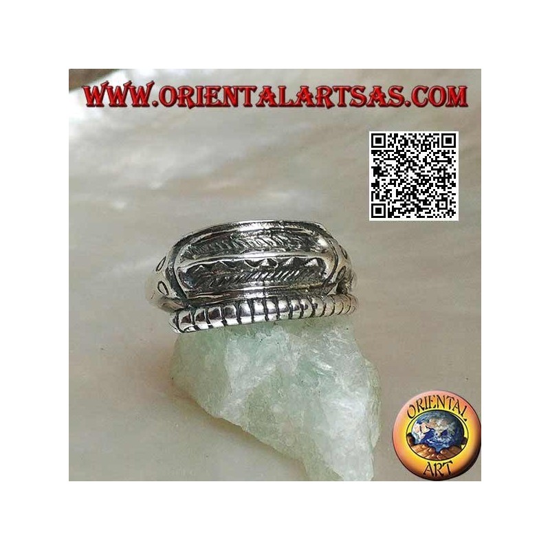 Bague en argent en forme d'hippocampe torsadé "hippocampe"