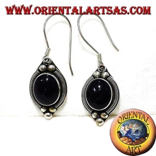 orecchino in argento con onice Bali