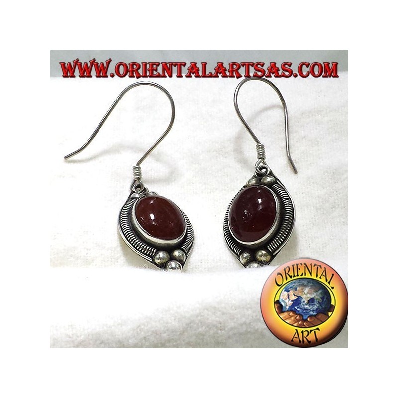 Orecchini in argento con corniola Bali