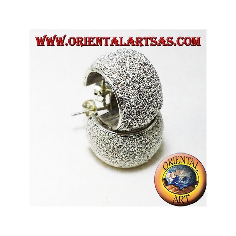 Kreis Ohrringe in Silber Mikrokugeln