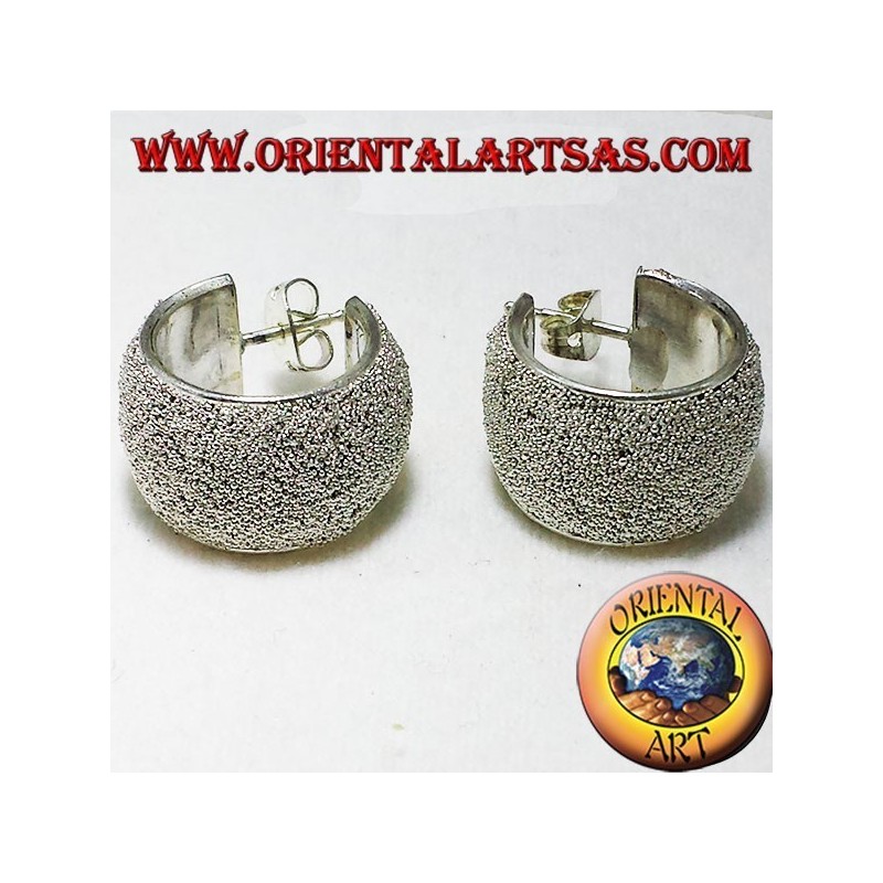 orecchini cerchio micro sfere  in argento