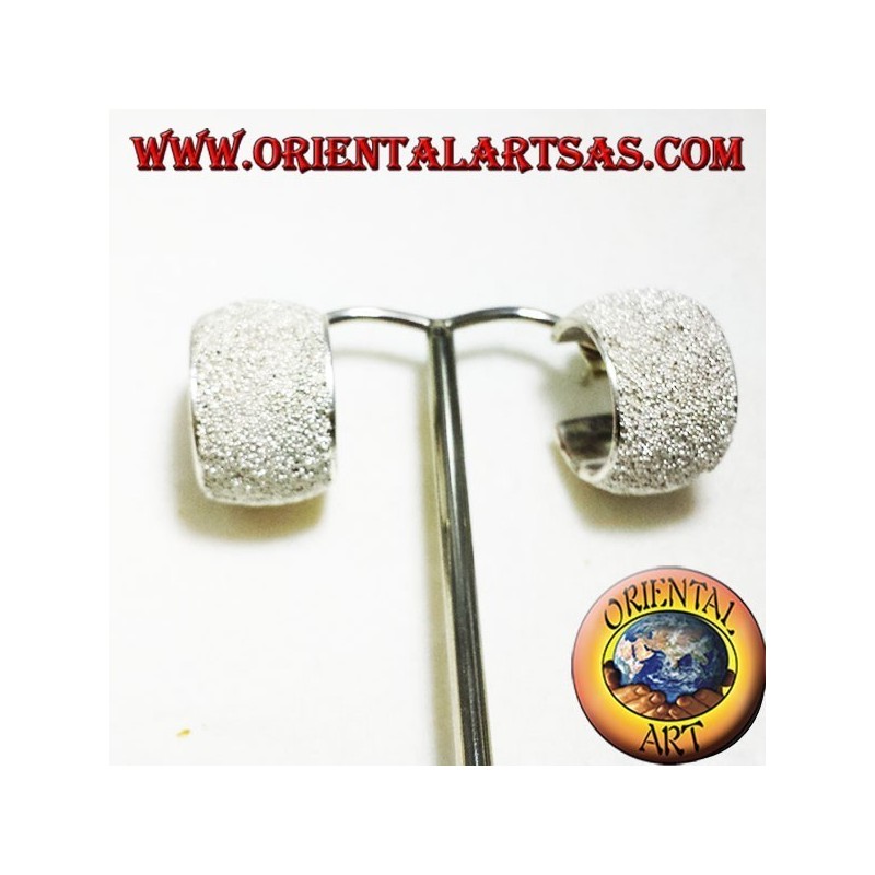 orecchini cerchio micro sfere  in argento