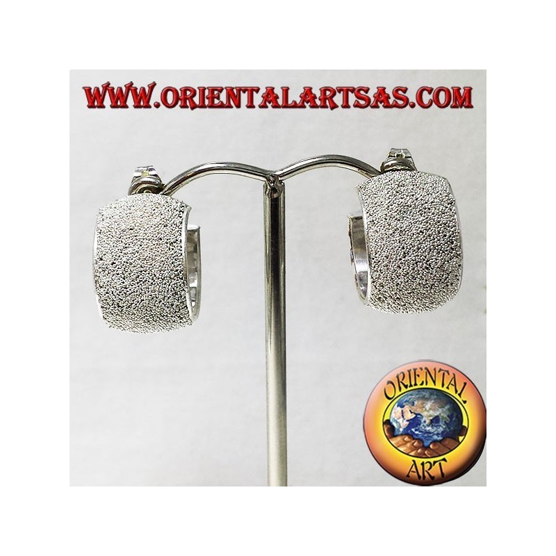 orecchini cerchio micro sfere  in argento