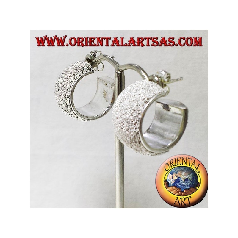 orecchini cerchio micro sfere  in argento