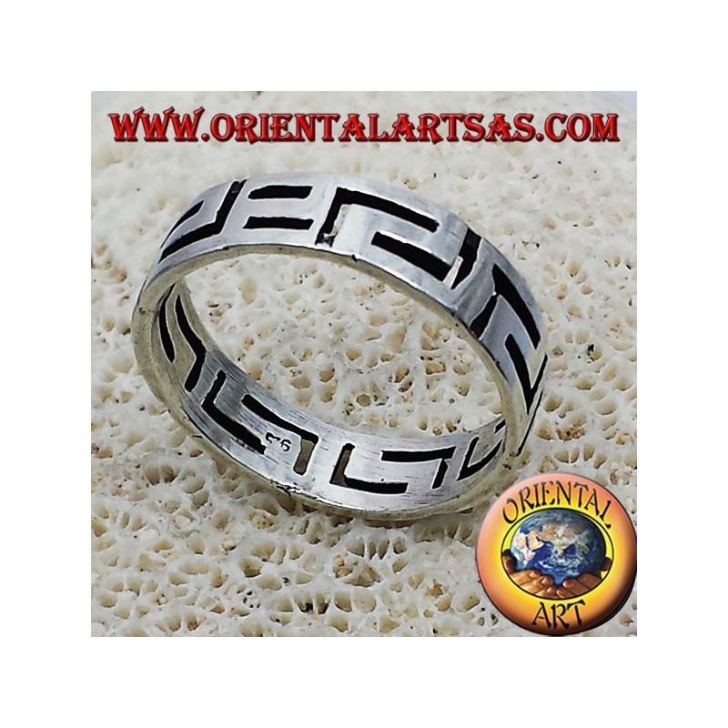 Greek silver ring pierced record