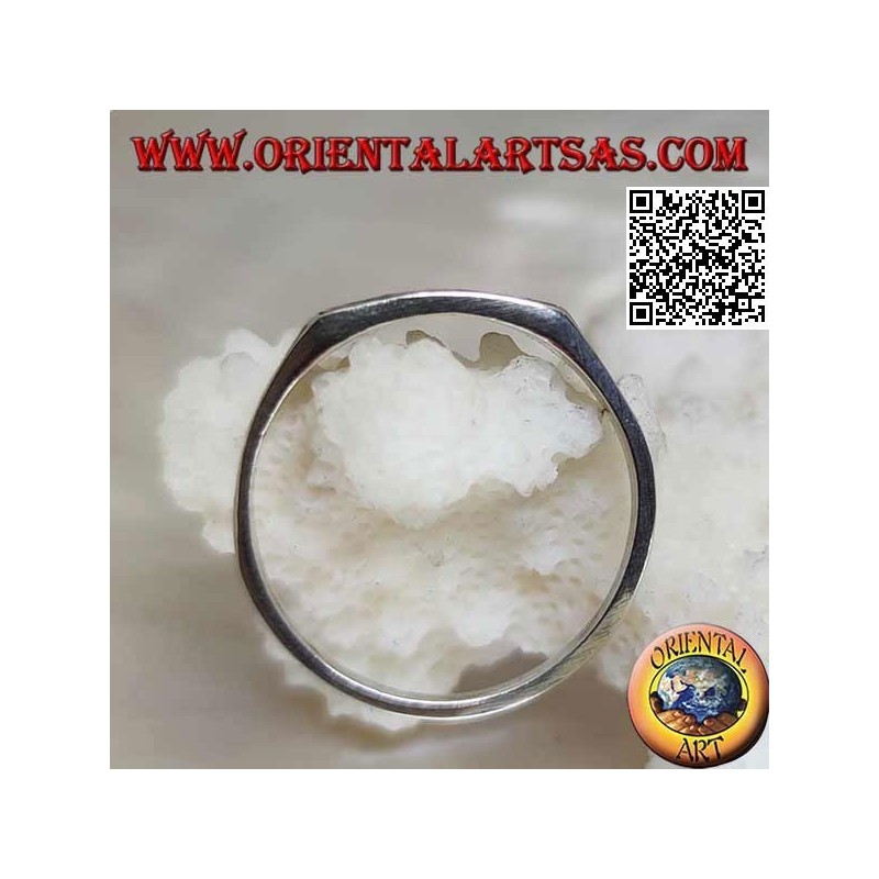 Anillo de plata con jeroglíficos grabados / símbolos místicos