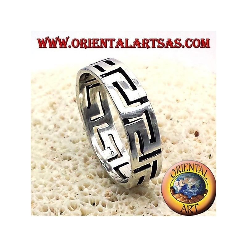 Greek silver ring pierced record