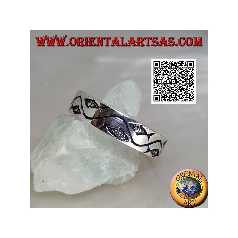 Anello Fedina Pesciolini Argento 925 Stilizzati | Oriental Art