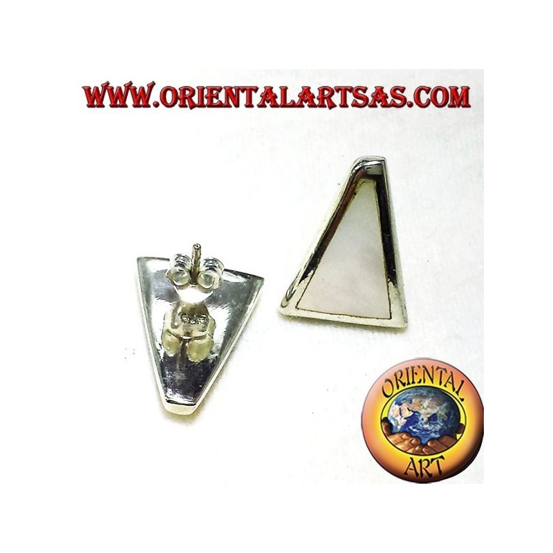 perle boucle d'oreille lobe trapèze argent