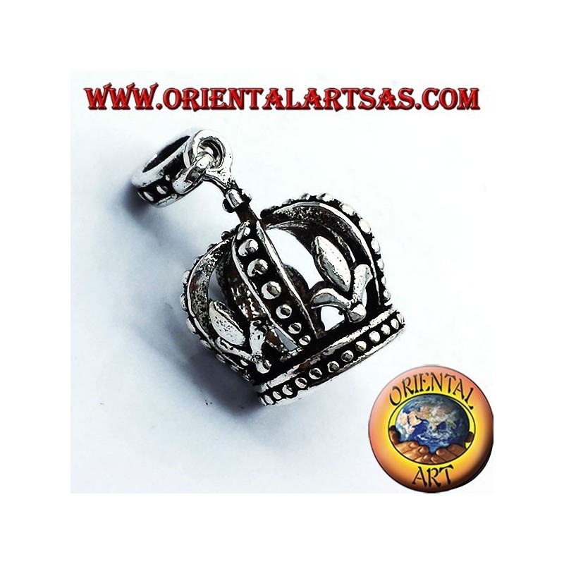 Pendentif Couronne Héraldique (Lily) Argent