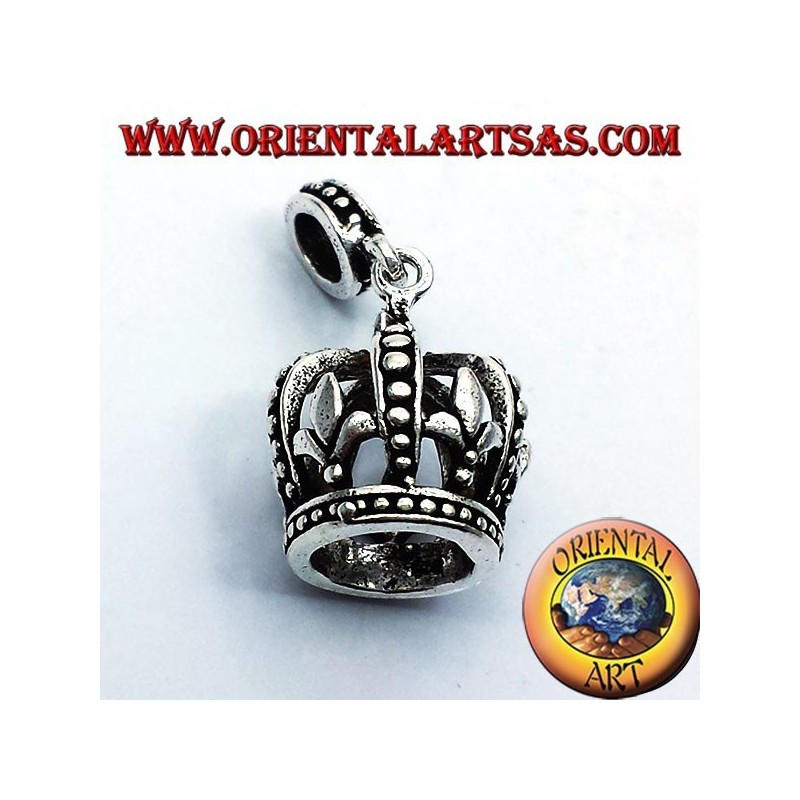 Pendentif Couronne Héraldique (Lily) Argent