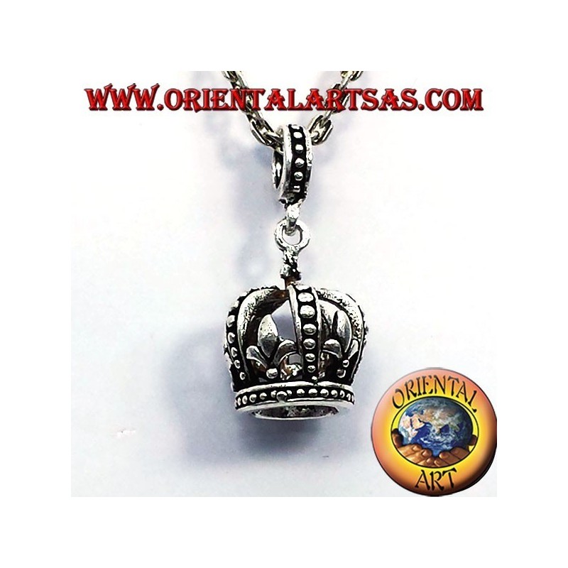 Pendentif Couronne Héraldique (Lily) Argent