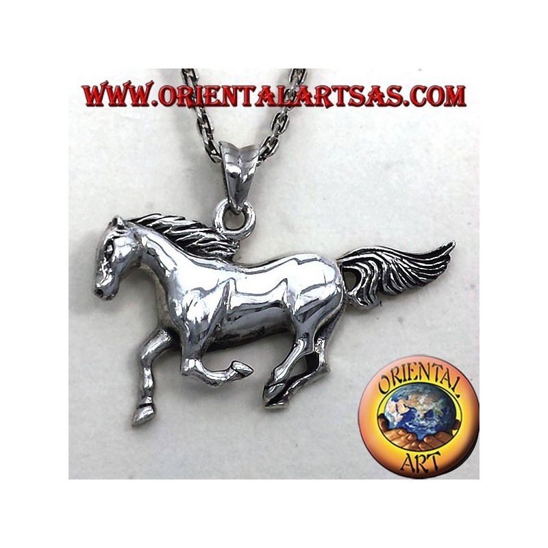 pendant silver horse race