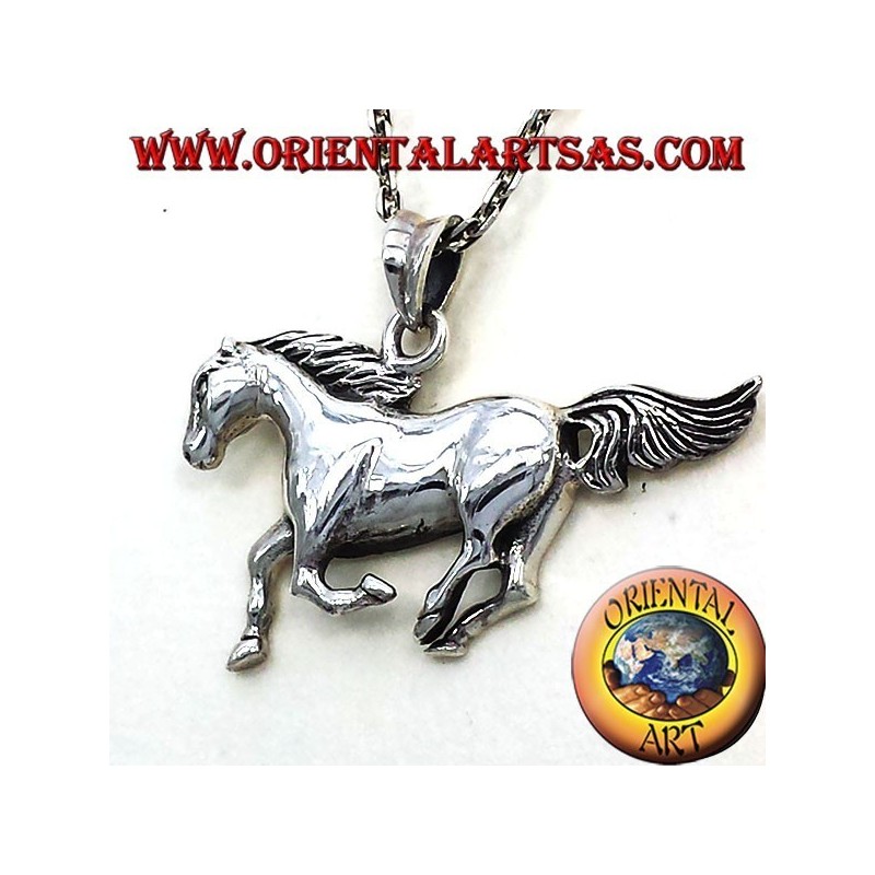 pendant silver horse race