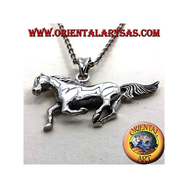 pendant silver horse race