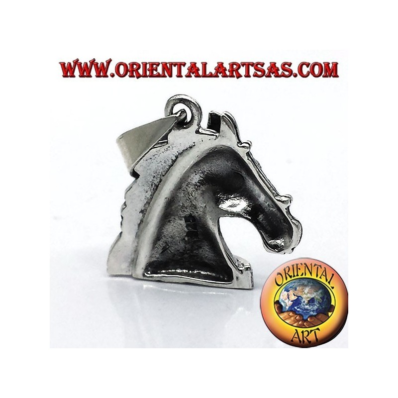 Ciondolo Testa di Cavallo Briglie Argento 925 - Stile Equestre