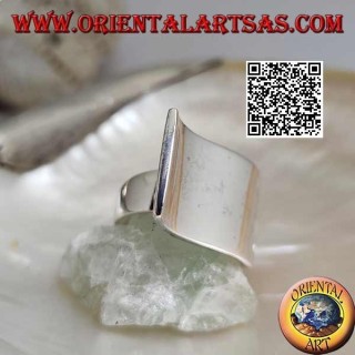 Bague en argent avec joint drapé ondulé