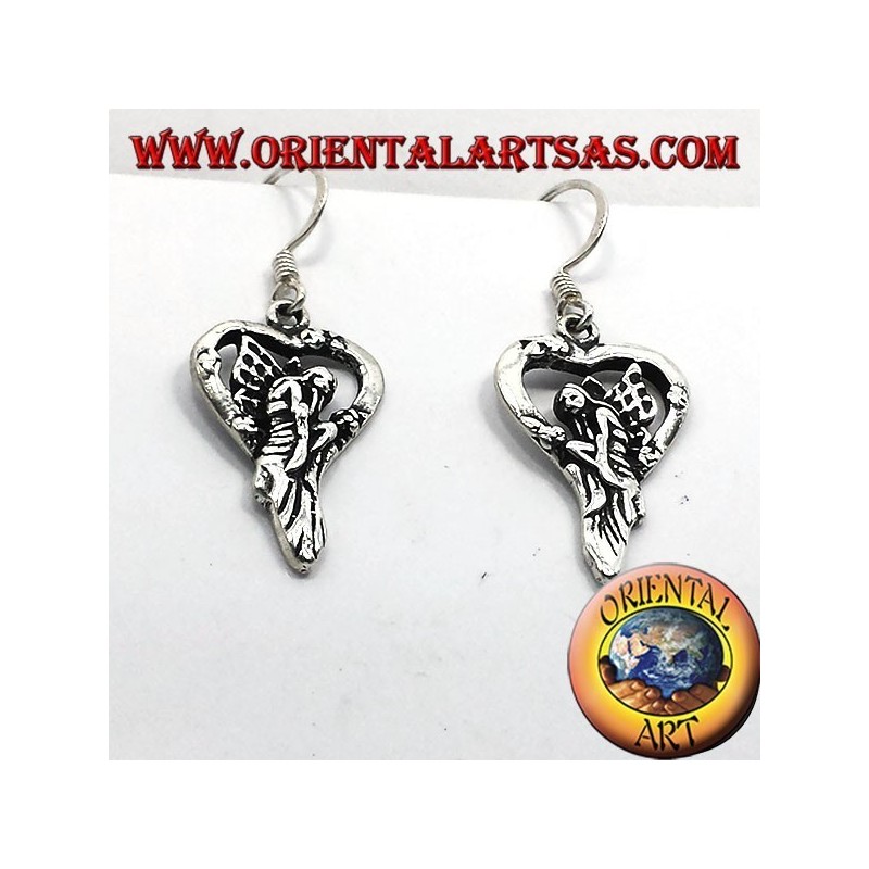 Earring fairy in silver heart
