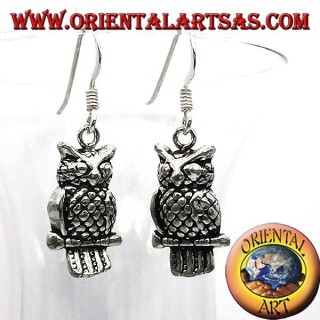 Silver Owl Earring