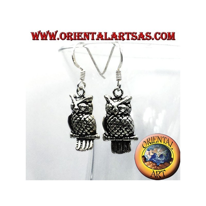 Orecchini gufo  in argento