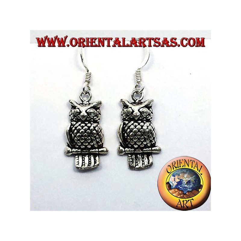 Orecchini gufo  in argento