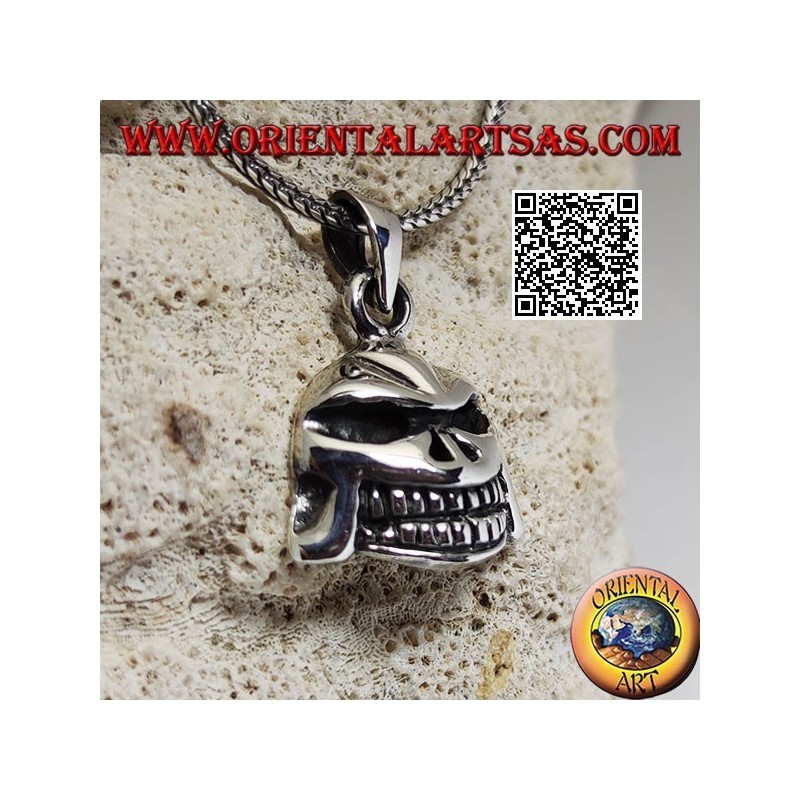 Pendentif tête de mort de style Star Wars Darth Vader en argent