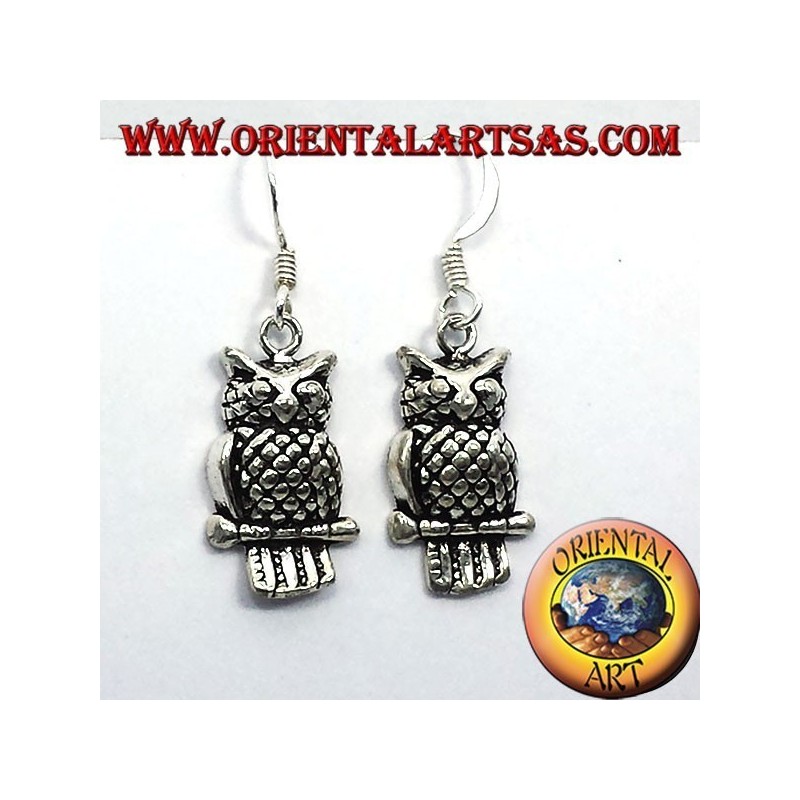 Orecchini gufo  in argento