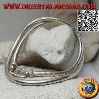 Collar de eslabones de serpiente de plata 700 ‰ 40 cm x 4 mm