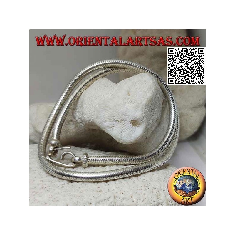 700 ‰ silver snake link necklace 40 cm x 4 mm