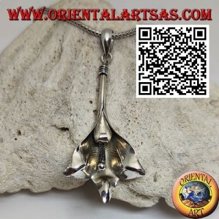 Pendentif en argent en forme de grand lys (lilium)