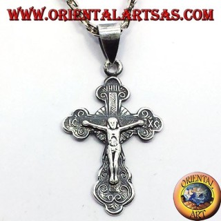 Orthodoxe pendentif crucifix petit argent
