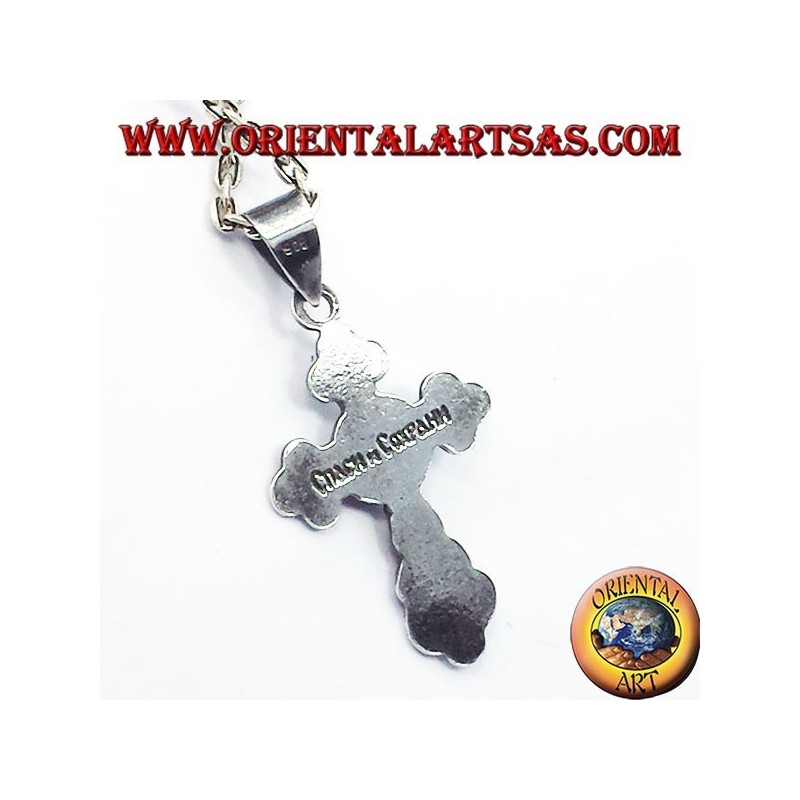 crucifijo ortodoxo pequeño plata