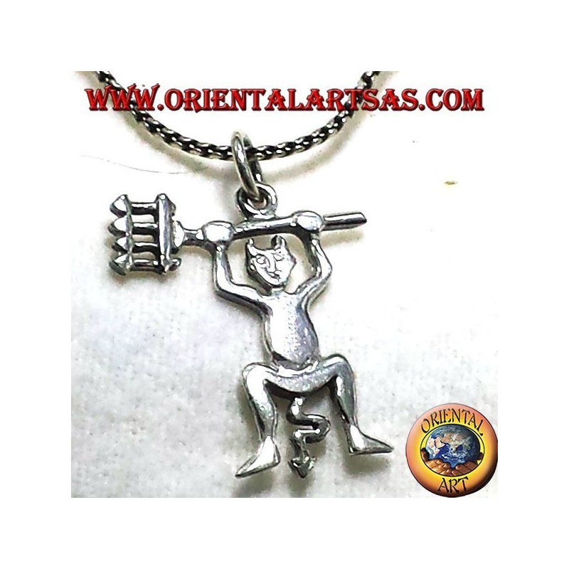 colgante en plata Diablo