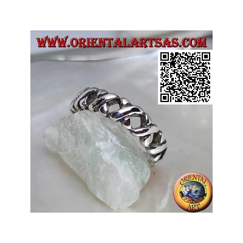 Wachsender Ring in Silber mit "X" -Sticks