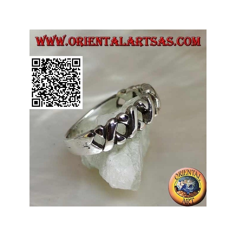 Wachsender Ring in Silber mit "X" -Sticks