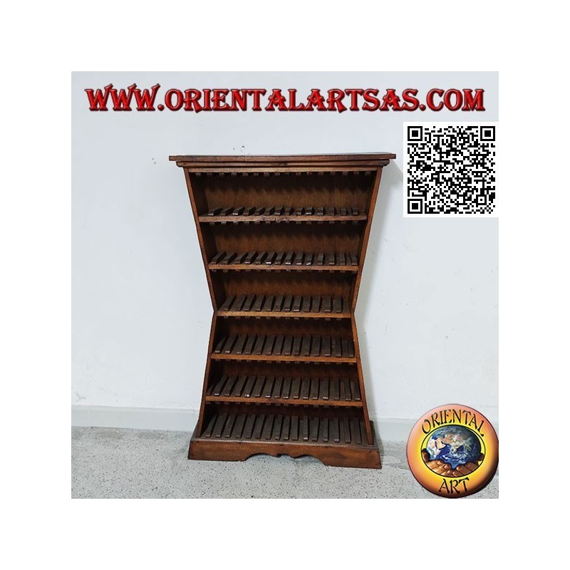 Concave Hexagon Shape Pine CD Case (88 CDs)